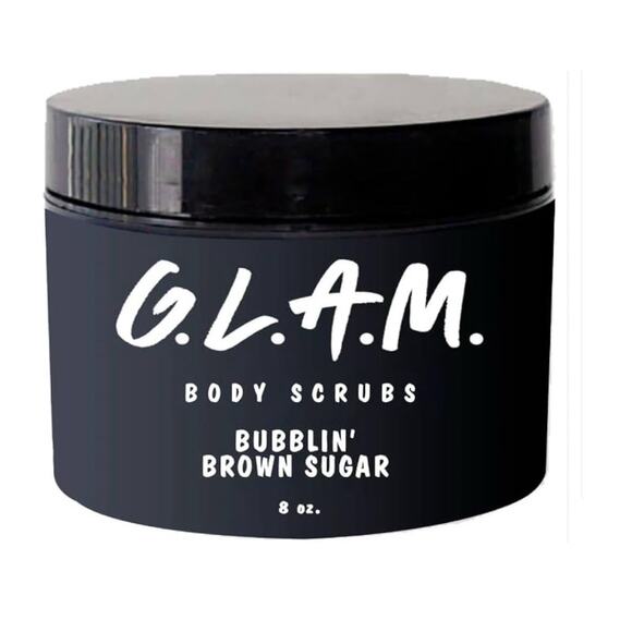 GLAM Body Scrub Bubblin Brown Sugar 8oz Exfoliating Moisturizing Skincare - Picture 1 of 1